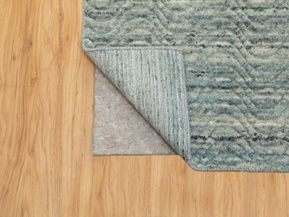 Modern / Contemporary hand-knotted wool rug in Green, 3' x 5' — SKU O058618 (view 3)