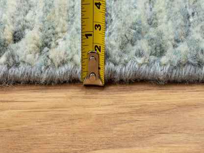 Modern / Contemporary hand-knotted wool rug in Green, 3' x 5' — SKU O058618 (view 7)