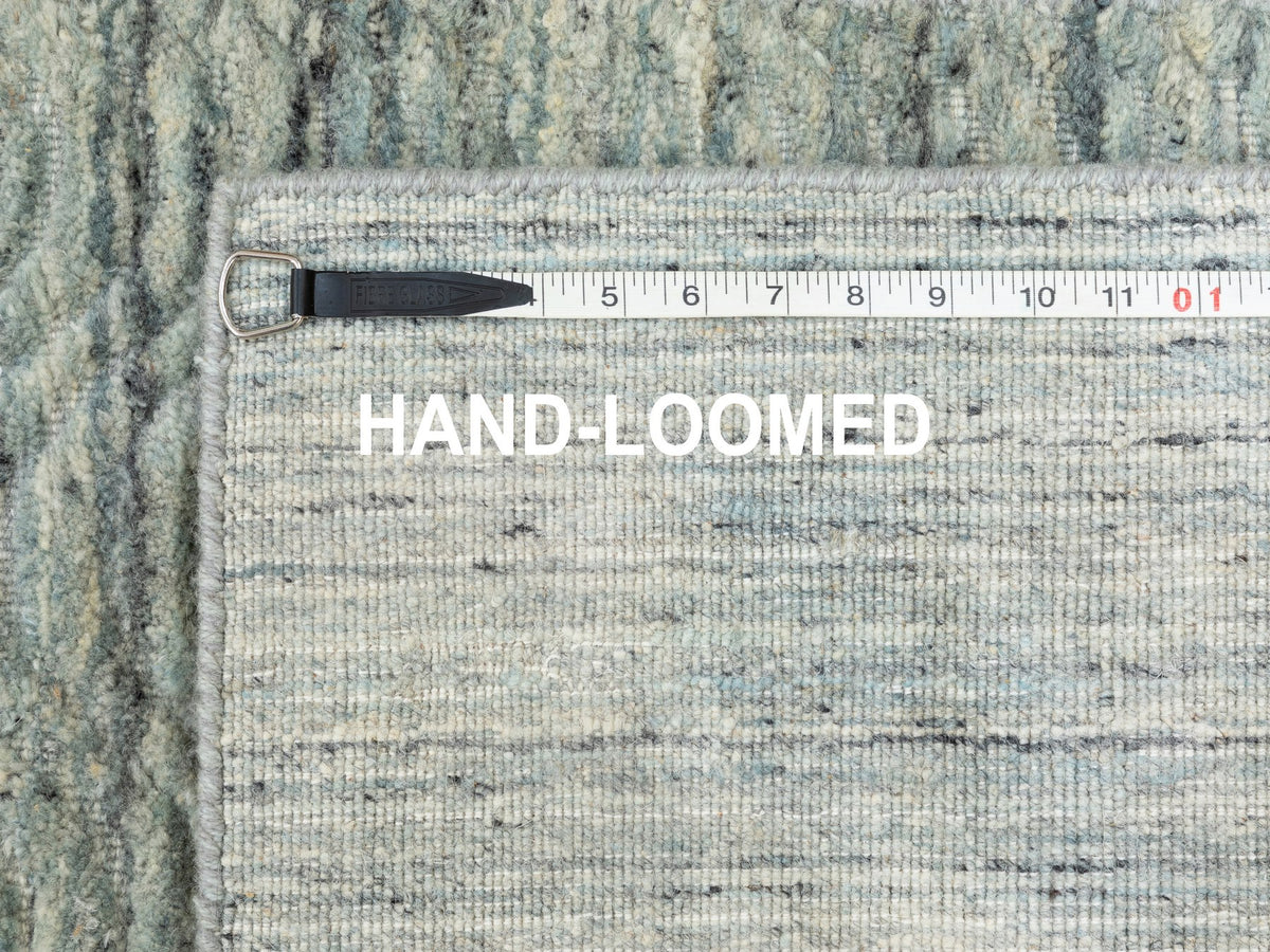 Modern / Contemporary hand-knotted wool rug in Green, 3' x 5' — SKU O058618 (view 8)