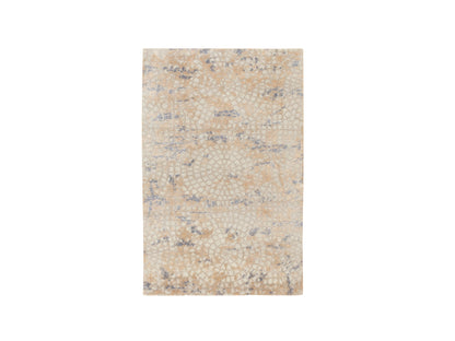 Ivory 3'0" x 5'0" Modern and Contemporary Hand knotted Wool/Silk Rug - Sku: O058634