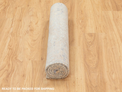 Ivory 3'0" x 5'0" Modern and Contemporary Hand knotted Wool/Silk Rug - Sku: O058634