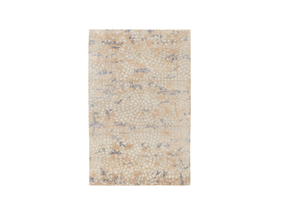 Ivory 3'0" x 5'0" Modern and Contemporary Hand knotted Wool/Silk Rug - Sku: O058637