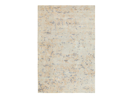 Ivory 5'10" x 9'0" Modern and Contemporary Hand knotted Wool/Silk Rug - Sku: O058645