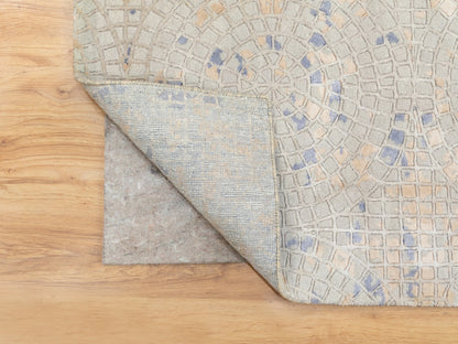 Ivory 5'10" x 9'0" Modern and Contemporary Hand knotted Wool/Silk Rug - Sku: O058645