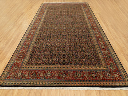 Herati Fine Oriental hand-knotted wool rug in Black & Rust Red, 9'5" x 16'1" — SKU O058648 (view 2)
