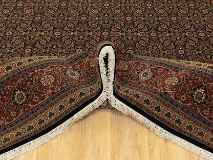 Herati Fine Oriental hand-knotted wool rug in Black & Rust Red, 9'5" x 16'1" — SKU O058648 (view 5)