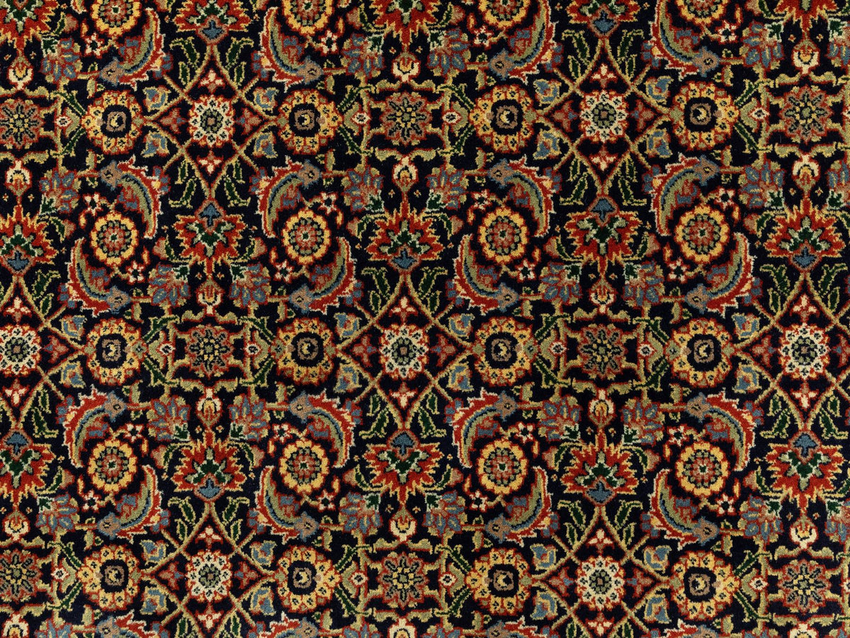 Herati Fine Oriental hand-knotted wool rug in Black & Rust Red, 9'5" x 16'1" — SKU O058648 (view 8)