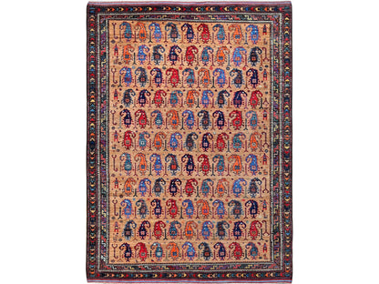 Brown 6'3" x 8'4" Kazak Hand knotted Wool Rug - Sku: O0586