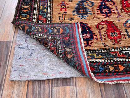Brown 6'3" x 8'4" Kazak Hand knotted Wool Rug - Sku: O0586