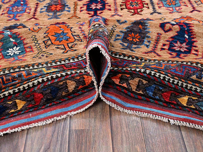 Brown 6'3" x 8'4" Kazak Hand knotted Wool Rug - Sku: O0586