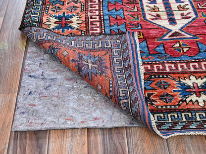Blue 5'11" x 7'8" Kazak Hand knotted Wool Rug - Sku: O0588