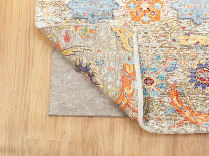 Ivory 2'6" x 16'4" Wool / Silk Hand knotted Wool/Silk Rug - Sku: O058966