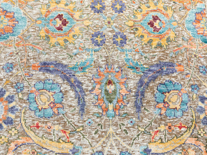 Ivory 2'6" x 16'4" Wool / Silk Hand knotted Wool/Silk Rug - Sku: O058966
