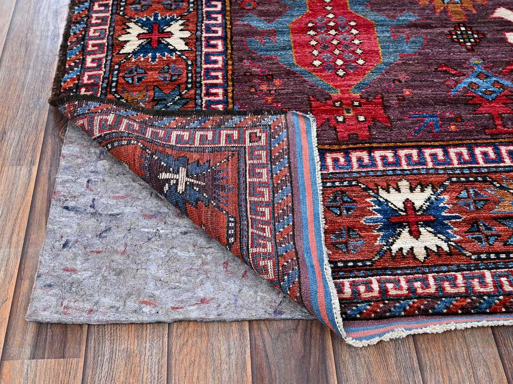 Ersari Kazak hand-knotted wool rug in Ivory & Red, 6' x 8'6" — SKU O0589 (view 5)