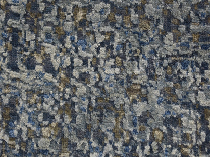 Blue 9'0" x 12'0" Modern and Contemporary Hand knotted Wool/Silk Rug - Sku: O059007