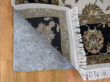 Ivory 6'0" x 9'3" Rajasthan Hand knotted Wool/Silk Rug - Sku: O059016