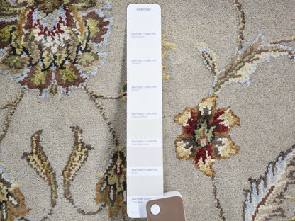 Ivory 6'0" x 9'3" Rajasthan Hand knotted Wool/Silk Rug - Sku: O059016