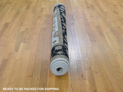 Ivory 6'0" x 9'3" Rajasthan Hand knotted Wool/Silk Rug - Sku: O059016
