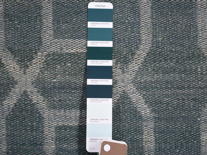 Kilim Flat-Weave hand-knotted wool runner in Blue, 2'7" x 9'8" — SKU O059118 (view 4)
