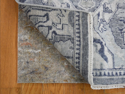 Ivory 2'0" x 2'0" Modern and Contemporary Hand knotted Wool/Silk Rug - Sku: O059184