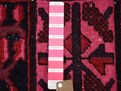 Overdyed 5'2" x 9'9" Vintage Hand knotted Wool Rug - Sku: O059186