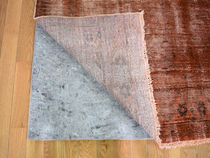 Malayer Vintage hand-knotted worn wool runner in Overdyed, 5' x 11'2" — SKU O059214 (view 3)