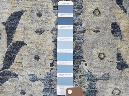 Blue 8'10" x 12'2" Wool and Silk Hand knotted Wool/Silk Rug - Sku: O059222