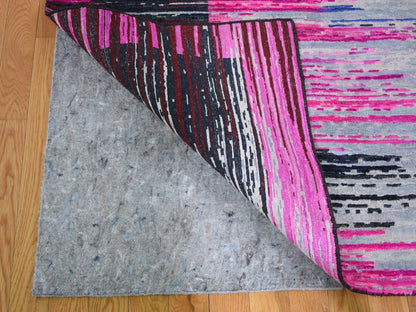 Grey 9'0" x 12'0" Wool and Silk Hand knotted Wool/Silk Rug - Sku: O059229