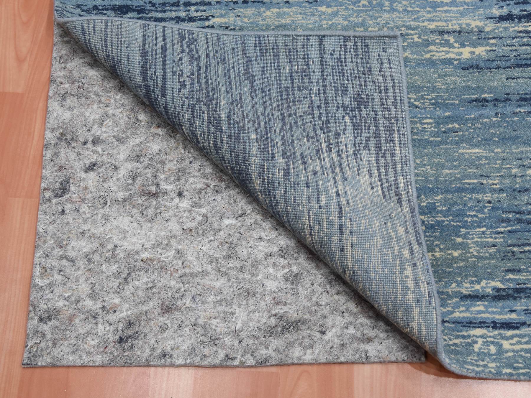 Modern / Contemporary hand-knotted wool runner in Blue, 2'6" x 8'4" — SKU O059236 (view 3)