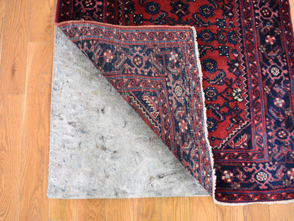 Red 2'8" x 16'8" Antique Hand knotted Wool Rug - Sku: O059297