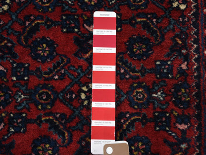 Red 2'8" x 16'8" Antique Hand knotted Wool Rug - Sku: O059297