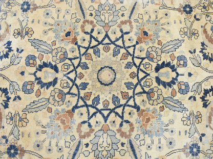 Ivory 13'7" x 23'0" Antique Hand knotted Wool Rug - Sku: O059305