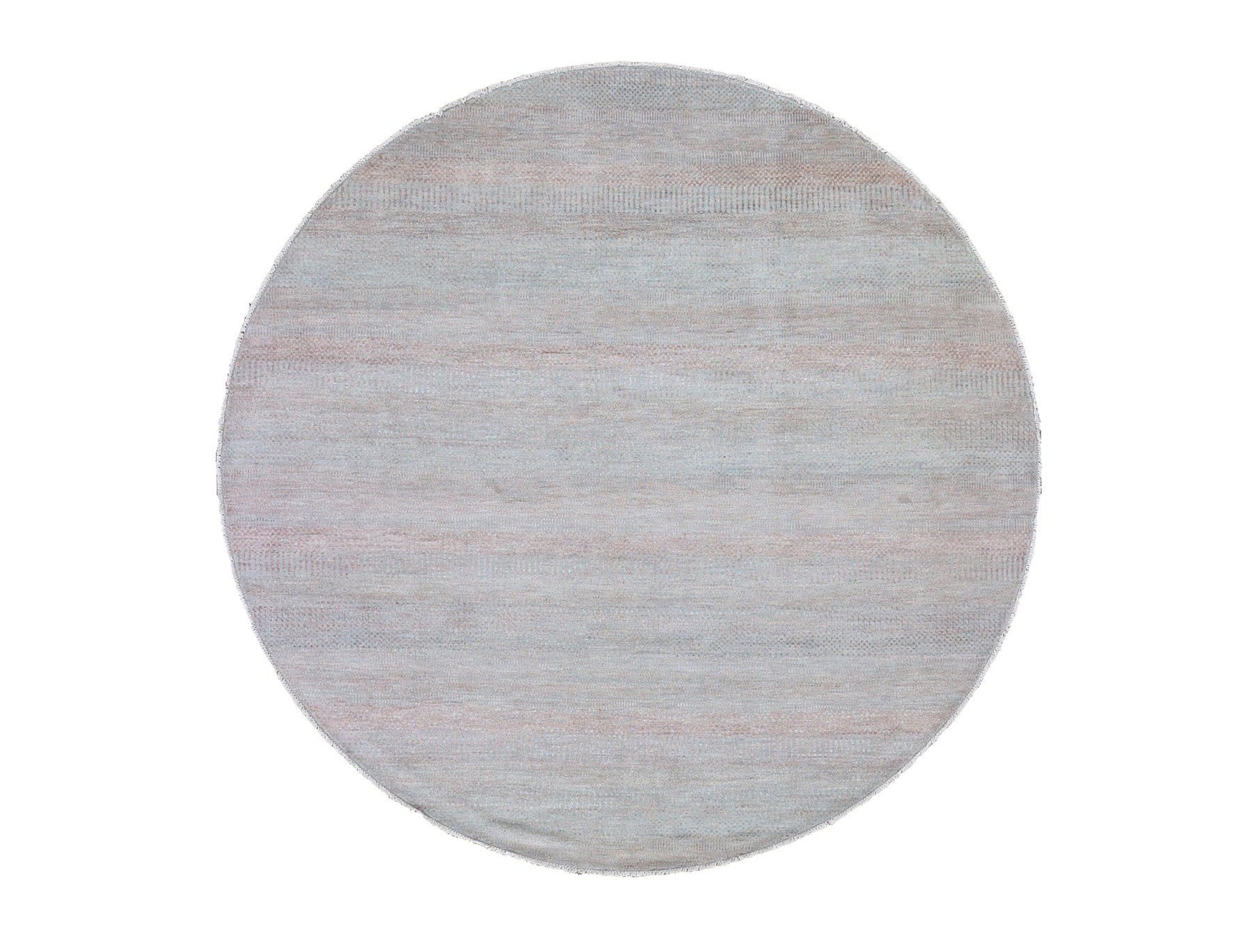 Modern / Contemporary hand-knotted wool/silk rug in Pink, 8' x 8' — SKU O059313