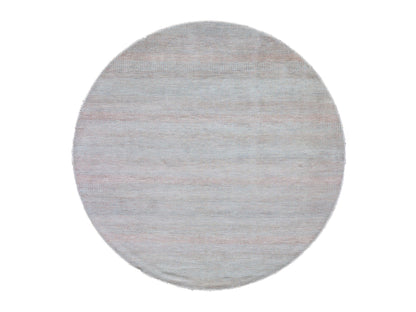 Pink 8'0" x 8'0" Modern / Contemporary Hand knotted Wool/Silk Rug - Sku: O059313