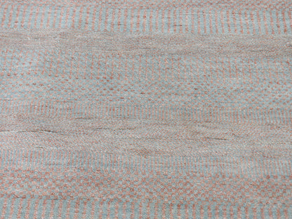 Pink 8'0" x 8'0" Modern / Contemporary Hand knotted Wool/Silk Rug - Sku: O059313