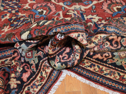 Red 10'10" x 13'8" Persian Hand knotted Wool Rug - Sku: O059350