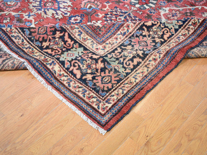 Red 10'10" x 13'8" Persian Hand knotted Wool Rug - Sku: O059350