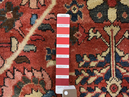 Red 10'10" x 13'8" Persian Hand knotted Wool Rug - Sku: O059350