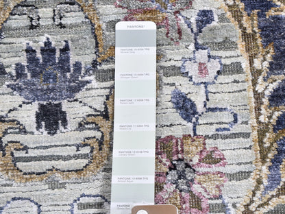 Transitional hand-knotted wool rug in Gray, 10' x 14'2" — SKU O059493 (view 7)