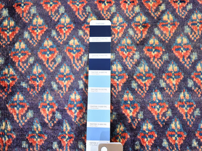 Fine Oriental hand-knotted wool runner in Blue & Ivory, 6'1" x 11'4" — SKU O059509 (view 7)
