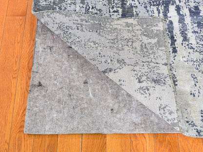 Ivory 9'0" x 12'0" Modern and Contemporary Hand knotted Wool Rug - Sku: O059518