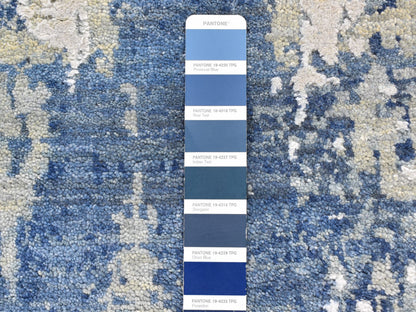 Modern / Contemporary hand-knotted wool rug in Blue, 8'1" x 10'1" — SKU O059521 (view 7)