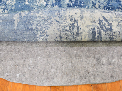 Modern / Contemporary hand-knotted wool rug in Blue, 8'1" x 10'1" — SKU O059521 (view 8)