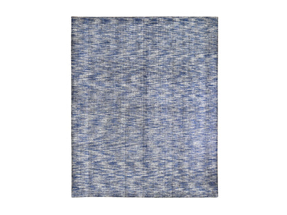 Blue 8'2" x 10'0" Modern and Contemporary Handloom Wool Rug - Sku: O059534