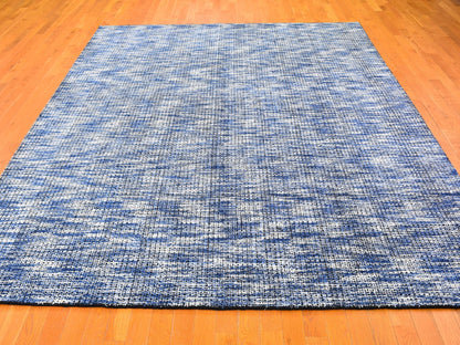 Modern / Contemporary hand-knotted wool rug in Blue, 8'2" x 10' — SKU O059534 (view 2)
