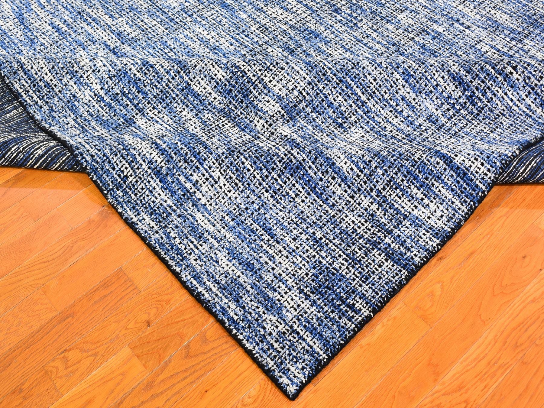 Modern / Contemporary hand-knotted wool rug in Blue, 8'2" x 10' — SKU O059534 (view 6)