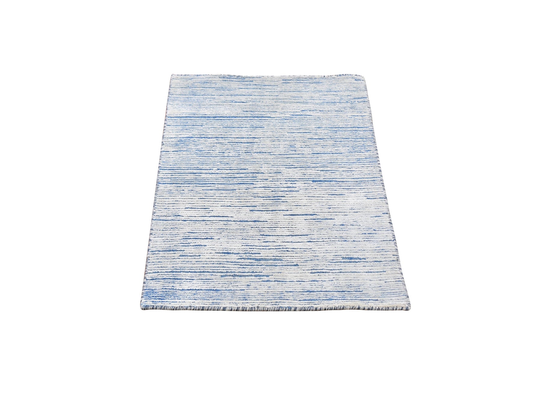 Wool / Silk hand-knotted wool rug in Blue, 2' x 3' — SKU O059541