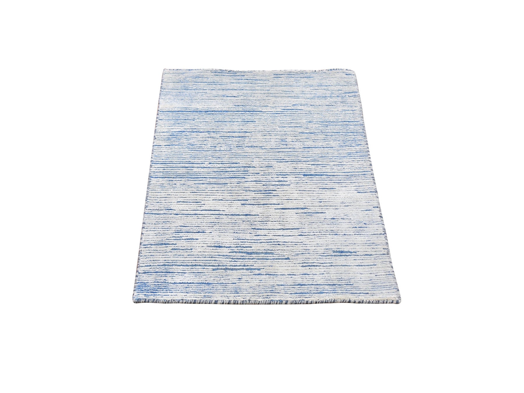 Wool / Silk hand-knotted wool rug in Blue, 2' x 3' — SKU O059542