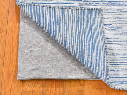 Wool / Silk hand-knotted wool rug in Blue, 2' x 3' — SKU O059542 (view 3)
