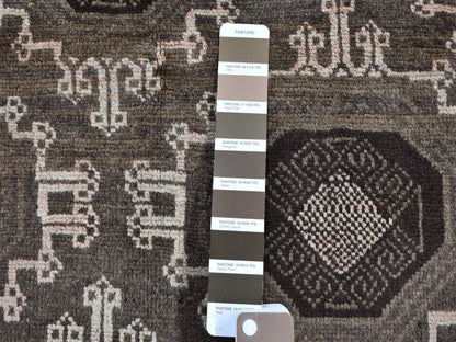 Baluch Tribal & Geometric hand-knotted wool rug in Brown, 5'8" x 9'10" — SKU O059564 (view 3)